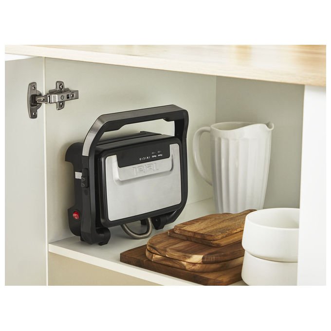 Tefal GC270D10 Inicio Compact Grill Elettrico 1000 W Antiaderente colore Argento-Nero