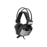 Whiteshark Cuffie da Gaming Driver Premium da 50mm di Alta Precisione per un Audio 7.1 e un Microfono ad Alta Sensibilita' NEro-argento