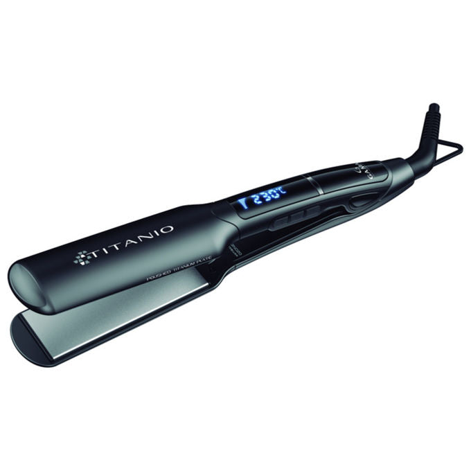 Ga.Ma GI3036 Piastra per Capelli X-Wide Digital Titanio 4D Nero