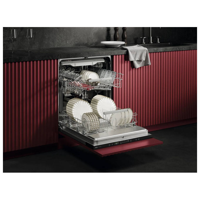 AEG GI6200B2SN Lavastoviglie Incasso 14 coperti Classe B 8 programmi 44 dB AriaDry AcquaControl (59.8x81.5x55 cm) colore Inox
