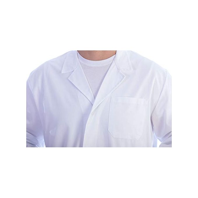 Camice Bianco Con Automatici - Cotone-Poliestere - Unisex - Taglia M 1 pz.