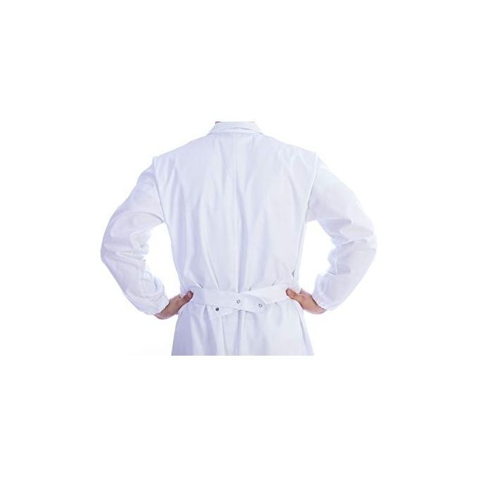 Camice Bianco Con Automatici - Cotone-Poliestere - Unisex - Taglia M 1 pz.