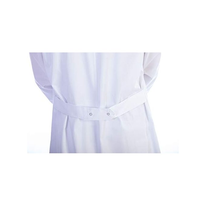 Camice Bianco Con Automatici - Cotone-Poliestere - Unisex - Taglia M 1 pz.
