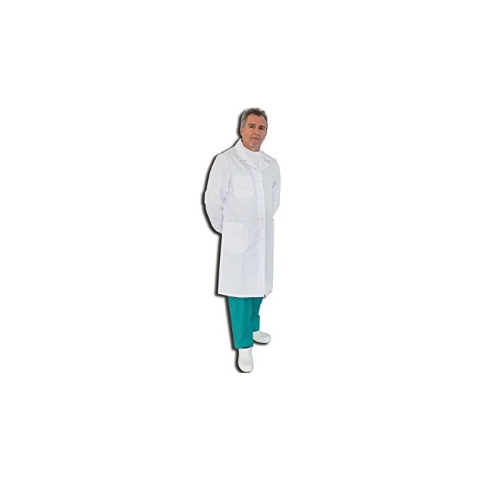 Camice Bianco Con Automatici - Cotone-Poliestere Unisex - Taglia XL 1 pz.