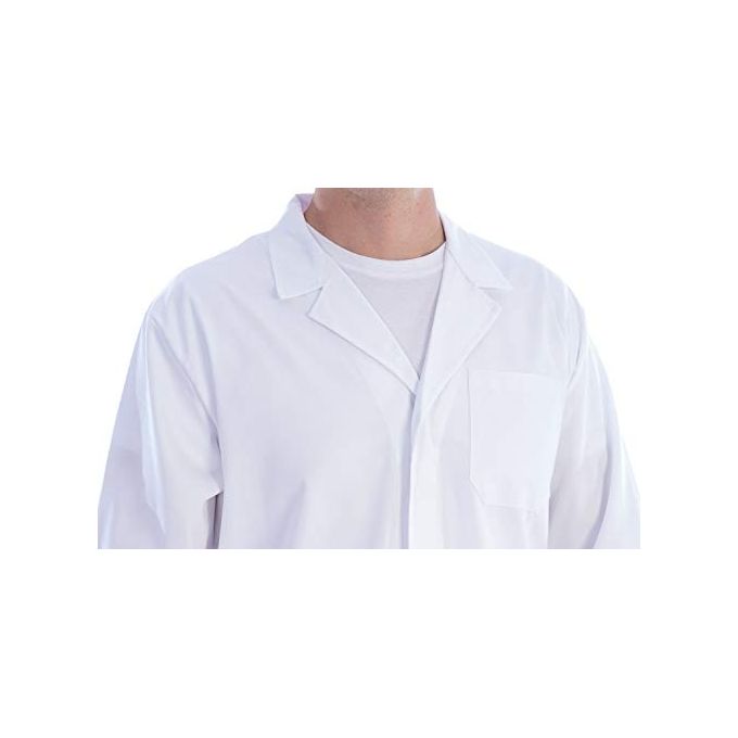 Camice Bianco Con Automatici - Cotone-Poliestere Unisex - Taglia XXL 1 pz.