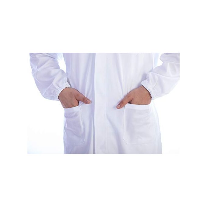 Camice Bianco Con Automatici - Cotone-Poliestere Unisex - Taglia XXL 1 pz.