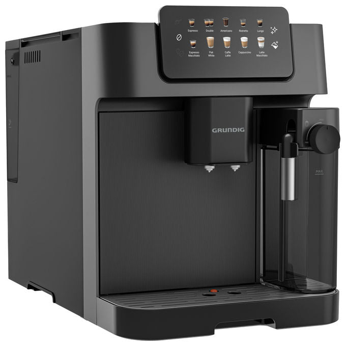 Grundig GMS6080 KVA 7230 Macchina da caffe' Automatica 2 L 19 bar 1350 W Macinino Integrato e Montalatte colore Nero Argento