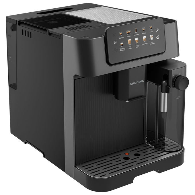 Grundig GMS6080 KVA 7230 Macchina da caffe' Automatica 2 L 19 bar 1350 W Macinino Integrato e Montalatte colore Nero Argento