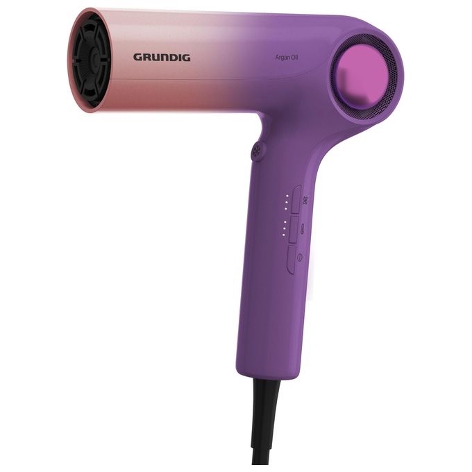 Grundig GMS9078 HD 9480 Asciugacapelli 1600 W Tecnologia Ceramica 3 Velocita' e 3 Temperature Getto Freddo Ionico colore Rosa Viola