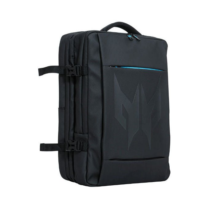 Acer GP.BAG11.082 Predator Robust Backpack 18 Zaino per Notebook fino a 18 Pollici 5 Scomparti Volume Espanso 30 L Resistente all'Acqua con Spallacci Ergonomici e Base Rinforzata colore Nero