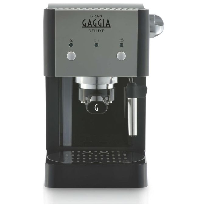 Gaggia RI8425-11 Gran Gaggia Deluxe Macchina da Caffe' Espresso Manuale con Erogatore di Vapore Nera