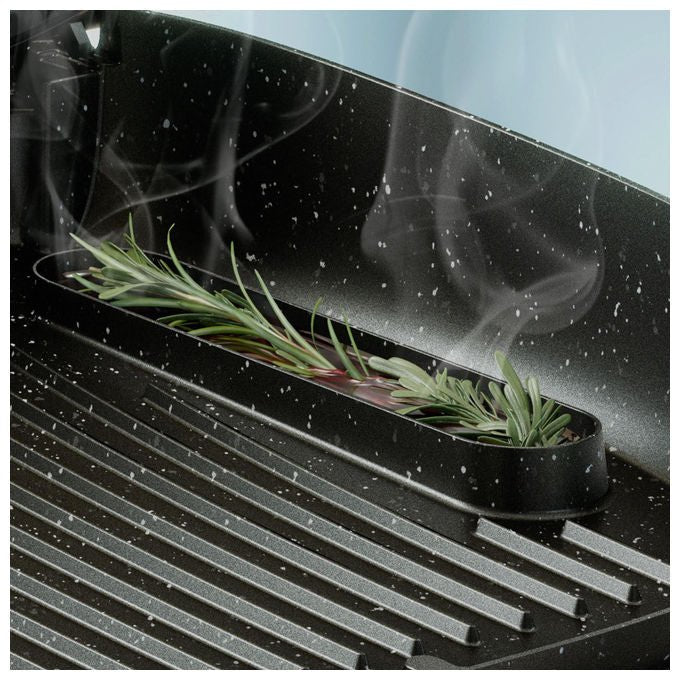 Philips HD6212-90 Griglia Elettrica da Tavolo 2400 W Affumicatore Infusore Aromi Piastre Maifan 1250 cm² colore Nero
