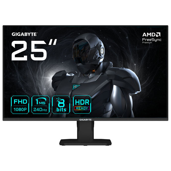 Gigabyte GS25F2A EK Monitor Gaming 25'' FHD 240Hz 1ms HDR10 IPS LED 120% sRGB AMD FreeSync Premium Eyesafe 2.0 colore Nero