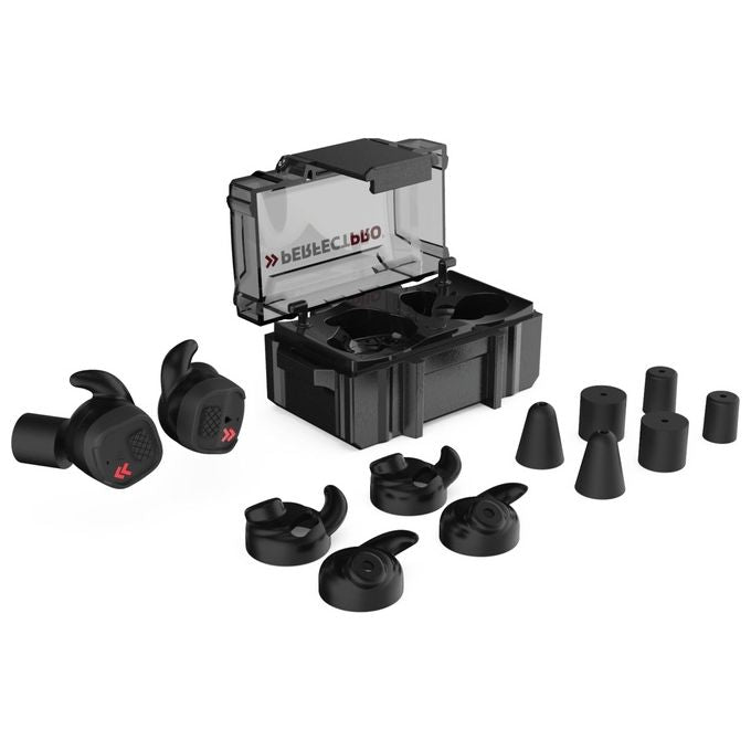 Perfectpro H-10 Cuffia per la protezione dell'udito Wireless Bluetooth 5.3 Attenuazione 29 dB con Microfono IPX5 Ricaricabile colore Nero