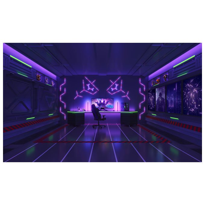 Govee H6063 Gaming Wall Light RGBIC Smart con App Alexa Google Assistant Matter 45x37x3 cm colore RGBIC