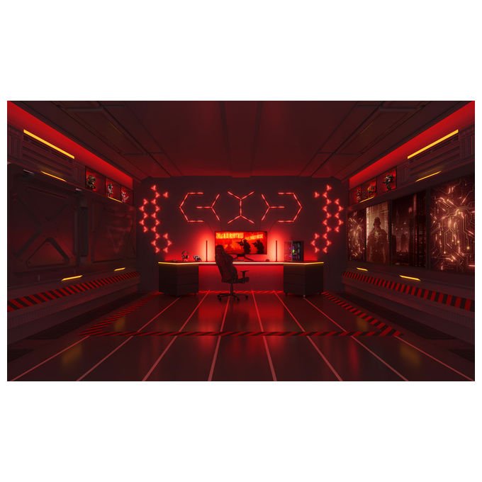 Govee H6063 Gaming Wall Light RGBIC Smart con App Alexa Google Assistant Matter 45x37x3 cm colore RGBIC