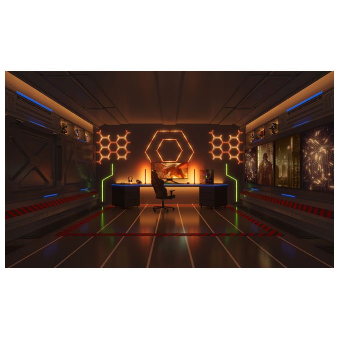 Govee H6063 Gaming Wall Light RGBIC Smart con App Alexa Google Assistant Matter 45x37x3 cm colore RGBIC