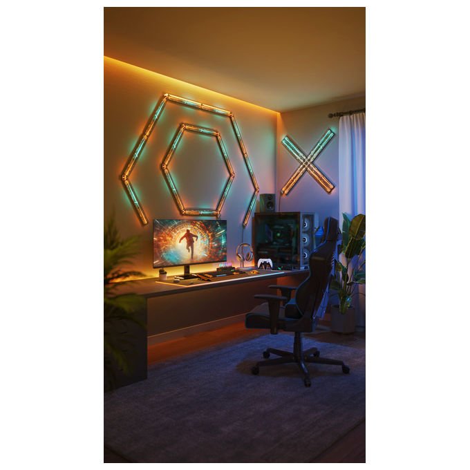 Govee H6063 Gaming Wall Light RGBIC Smart con App Alexa Google Assistant Matter 45x37x3 cm colore RGBIC
