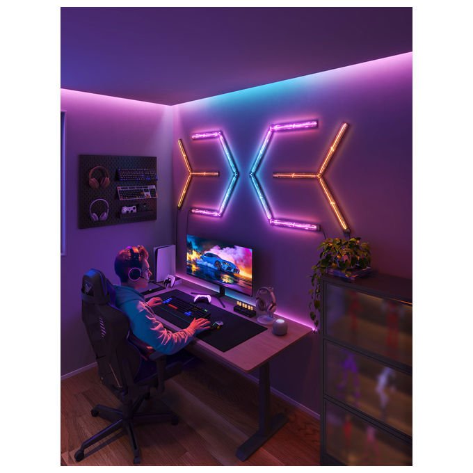 Govee H6063 Gaming Wall Light RGBIC Smart con App Alexa Google Assistant Matter 45x37x3 cm colore RGBIC