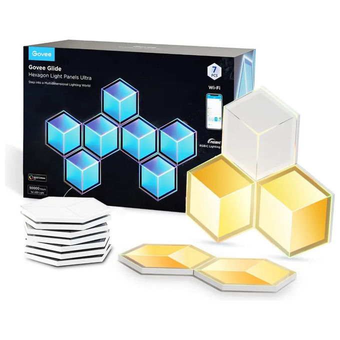 Govee H606AC81 Lampada a parete intelligente Wi-Fi Bluetooth 72 W colore Grigio
