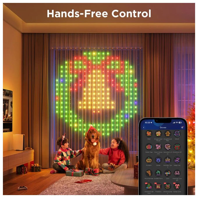 Govee H70BC Stringa di luci intelligenti Wi-Fi Bluetooth 400 LED colore Trasparente
