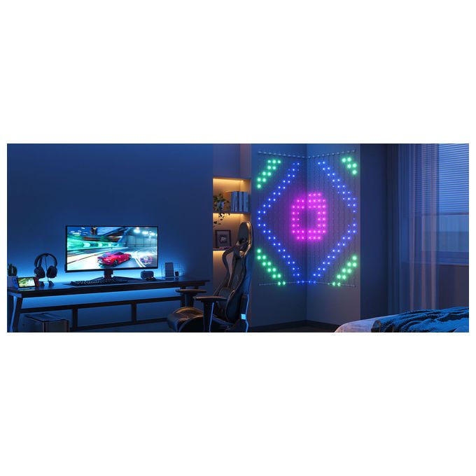 Govee H70BC Stringa di luci intelligenti Wi-Fi Bluetooth 400 LED colore Trasparente