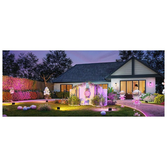Govee H8057C11 Faro LED Smart 4 Pezzi RGB Dimmerabile 2700-6500 K 1000 lm 15 W IP66 Wi-Fi Bluetooth Matter Sincronizzazione Musicale colore Nero