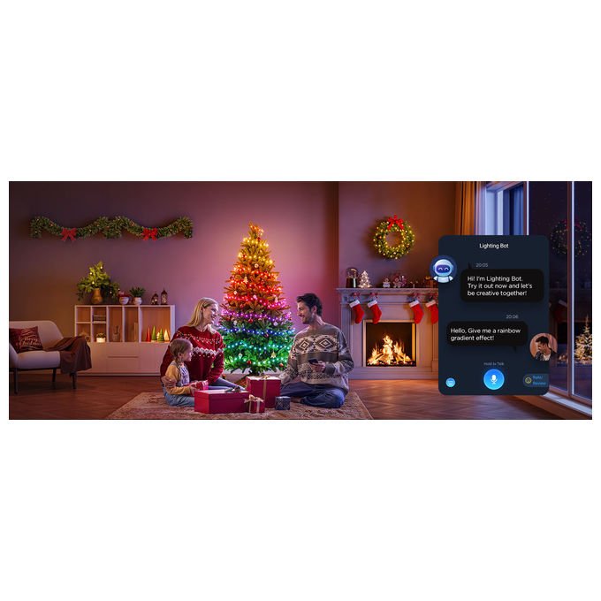 Govee H80C4C42 H80C4 Stringa di luci intelligenti Wi-Fi Bluetooth 20 m colore Verde