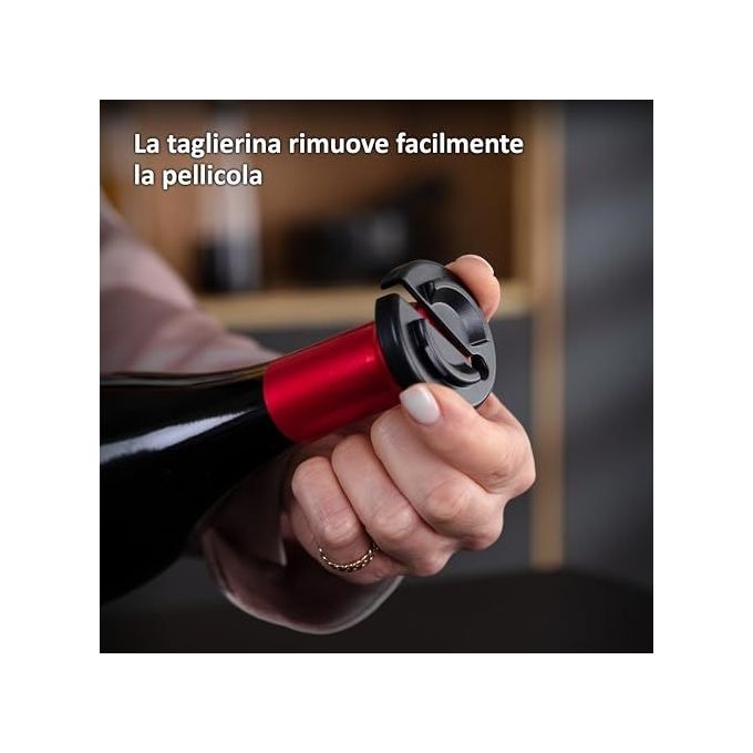 Haier Set da Vino HAWUKIT06 6 in 1 Ricaricabile con Apribottiglie e Accessori Professionali di Alta Qualita'
