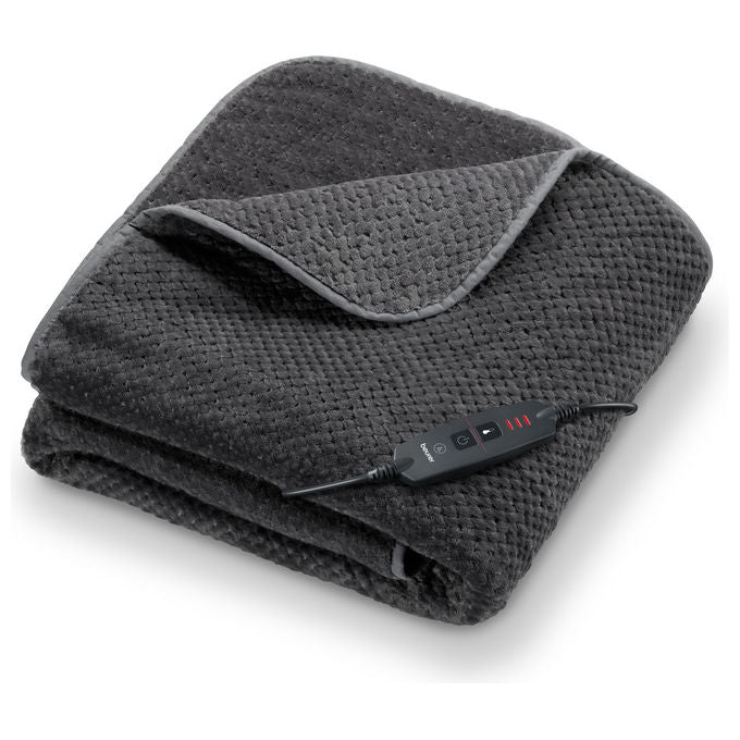 Beurer Coperta Riscaldante 180 x 130 cm Traspirante Grigio Scuro HD 65