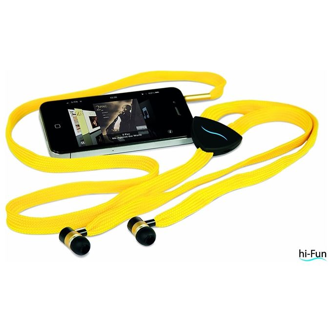 Hi-String Auricolare a Stringa in Tessuto Yellow