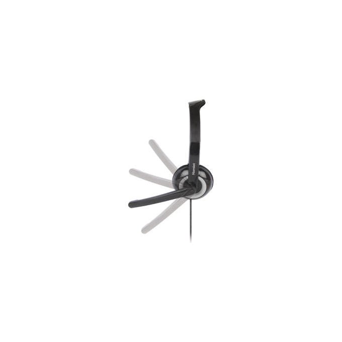 Hamlet HHEADMUS-CJ Cuffia Stereo con Microfono USB-C Jack 3.5 mm Sovraurale per PC Ufficio colore Nero