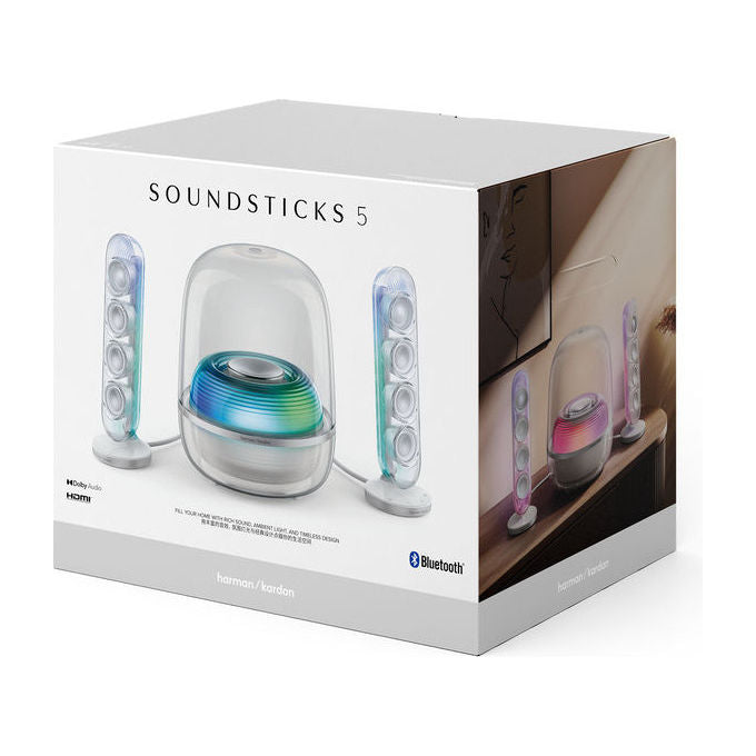 Harman-Kardon HKSOUNDSTK5WEP SoundSticks 5 set di altoparlanti 2.1 canali 190 W Bluetooth colore Bianco