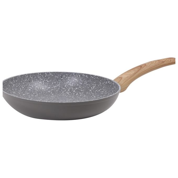 Padella A 1 Manico Atlantic Alluminio Forgiato Grigio, Legno L44,5xP26,5xA8 cm