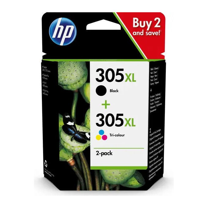 Cartuccia stampante HP 305XL (6ZA94AE) - Nero + 3 colori Alta capacita' Multipack