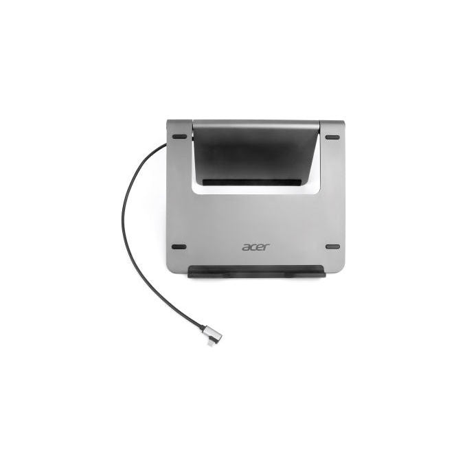 Acer HP.DSCAB.012 Supporto per computer portatile Compatibile da 11.6'' a 15.6'' con 3 Porte USB 3.2 Gen 1 Type-A e 1 Porta USB 3.2 Gen 1 Type-C colore Argento
