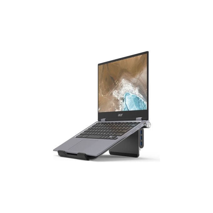 Acer HP.DSCAB.012 Supporto per computer portatile Compatibile da 11.6'' a 15.6'' con 3 Porte USB 3.2 Gen 1 Type-A e 1 Porta USB 3.2 Gen 1 Type-C colore Argento
