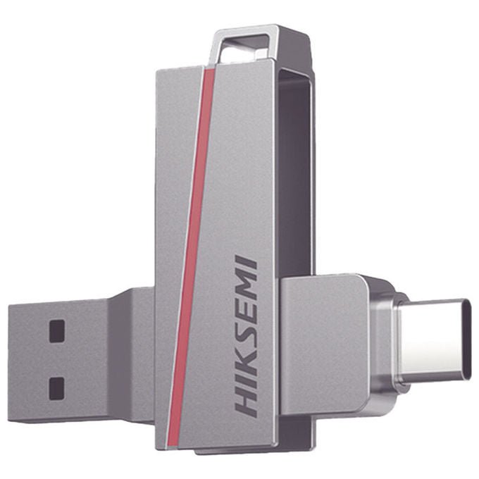 Hiksemi HS-USB-E307C-128G-U3 Unita' Flash USB 128 GB USB Type-A e USB Type-C 3.2 Gen 1 Velocita' Lettura 150 MB-s Scrittura 45 MB-s colore Grigio