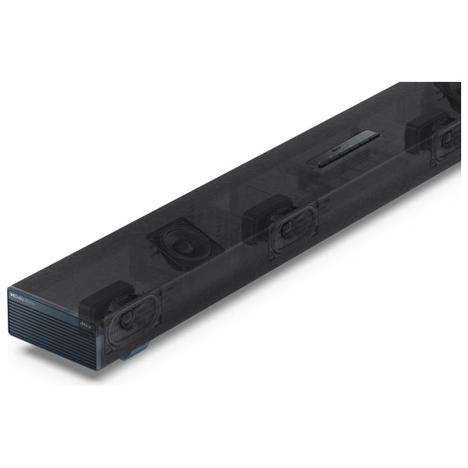 Sharp HT-SBW53121(BK) Soundbar 3.1.2 canali 182 W con subwoofer wireless Argento