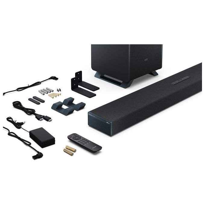 Sharp HT-SBW53121(BK) Soundbar 3.1.2 canali 182 W con subwoofer wireless Argento
