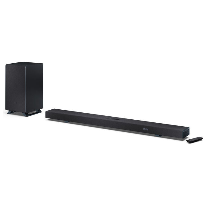 Sharp HT-SBW55121BK Soundbar 5.1.2 con Subwoofer Wireless Dolby Atmos DTS:X Bluetooth 5.3 colore Nero