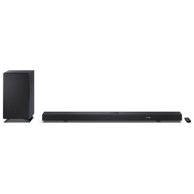 Sharp HT-SBW55121BK Soundbar 5.1.2 con Subwoofer Wireless Dolby Atmos DTS:X Bluetooth 5.3 colore Nero