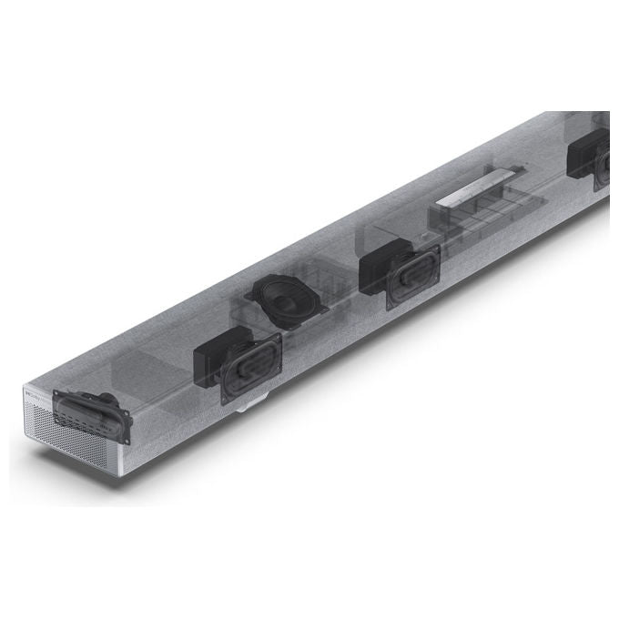 Sharp HT-SBW55121(SL) Soundbar 5.1.2 canali 212 W con Subwoofer Wireless colore Argento