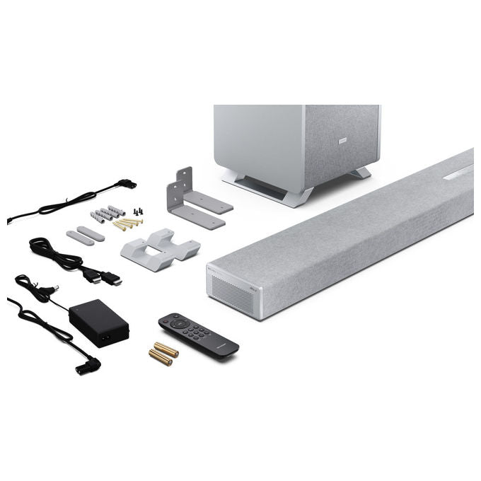 Sharp HT-SBW55121(SL) Soundbar 5.1.2 canali 212 W con Subwoofer Wireless colore Argento