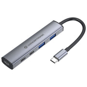 Conceptronic HUBBIES22G Hub USB 3.2 Gen 1 5 Gbps 2 Porte USB-C 2 Porte USB-A Alimentazione USB-C PD 100W colore Grigio