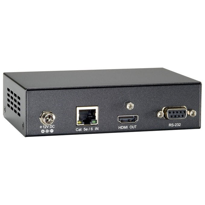 LevelOne HVE-9211R Ricevitore HDBaseT HDMI su Cat5e Cat6 4K 30Hz 100m Audio 7.1 IR RS-232 PoE colore Nero