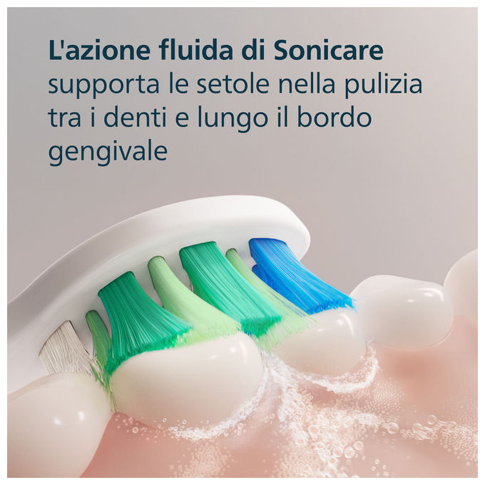 Philips HX9004-87 Testine per spazzolino HX9004-87 4 pezzi setole medio-morbide compatibili con Sonicare colore Bianco