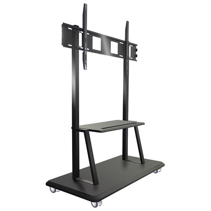 Techly ICA-TR31 Supporto da pavimento per TV 55-120'' con mensola e ruote 150 Kg VESA 1000x600 mm colore Nero