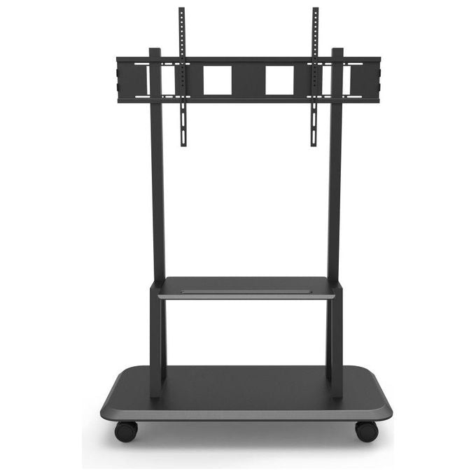 Techly ICA-TR31 Supporto da pavimento per TV 55-120'' con mensola e ruote 150 Kg VESA 1000x600 mm colore Nero