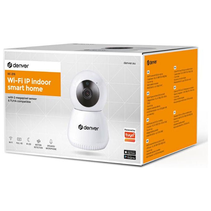 Denver IIC-215MK3 Telecamera di Sicurezza IP Wireless Interno 1920 x 1080 Pixel 2 MP Audio Bidirezionale MicroSD fino a 128 GB colore Bianco